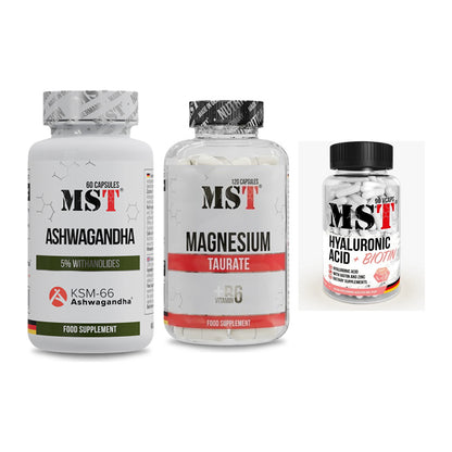 Stress & Balance: MST Ashwagandha + MST Magnesium + MST Hyaluronic – alle enthaltenen Artikel