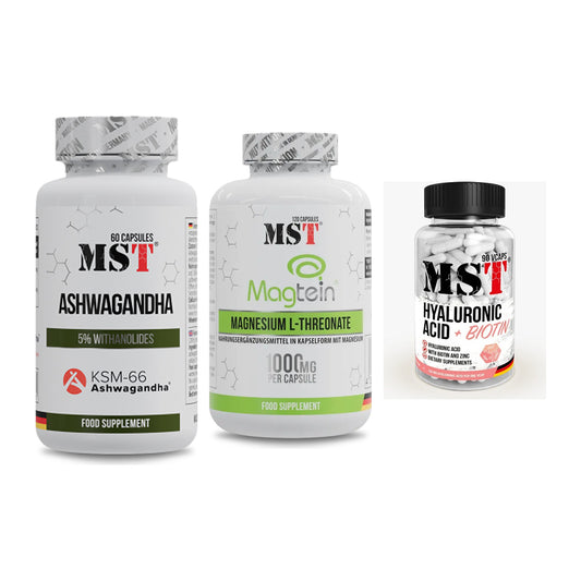 Stress & Balance: MST Ashwagandha + MST Magnesium + MST Hyaluronic – alle enthaltenen Artikel