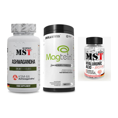 Stress & Balance: MST Ashwagandha + Skill Nutrition + MST Hyaluronic – alle enthaltenen Artikel