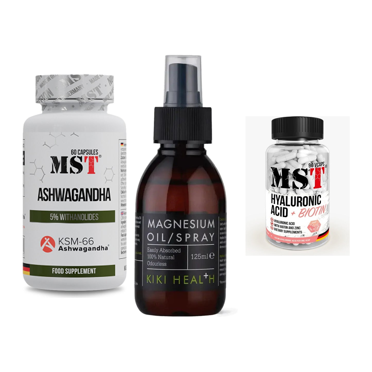 Stress & Balance: MST Ashwagandha + KIKI Health + MST Hyaluronic – alle enthaltenen Artikel