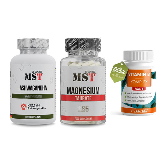 Stress & Balance: MST Ashwagandha + MST Magnesium + ProFuel Vitamin – alle enthaltenen Artikel