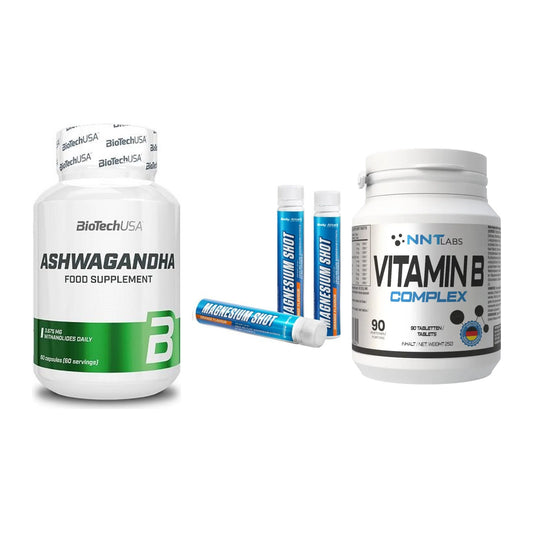 Stress & Balance: BioTech Ashwaga + Body Attack + NNT Vitamin B – alle enthaltenen Artikel