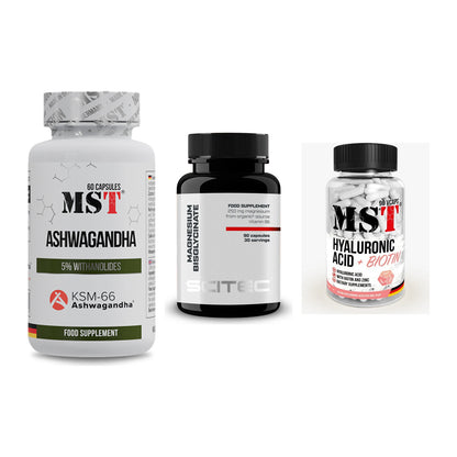 Stress & Balance: MST Ashwagandha + Scitec Magnesiu + MST Hyaluronic – alle enthaltenen Artikel