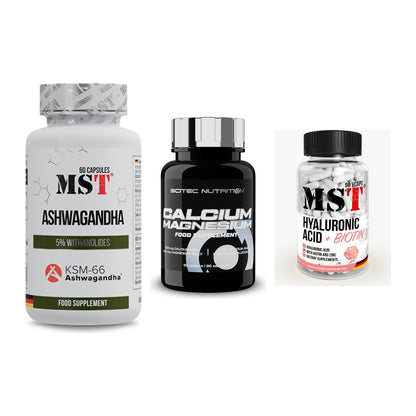 Stress & Balance: MST Ashwagandha + Scitec Calcium + MST Hyaluronic – alle enthaltenen Artikel
