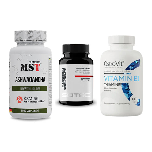 Stress & Balance: MST Ashwagandha + Scitec Magnesiu + Ostrovit – alle enthaltenen Artikel