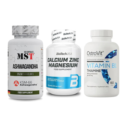 Stress & Balance: MST Ashwagandha + BioTech Calcium + Ostrovit – alle enthaltenen Artikel