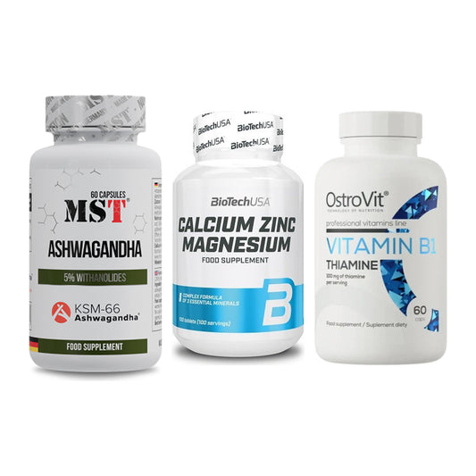 Stress & Balance: MST Ashwagandha + BioTech Calcium + Ostrovit – alle enthaltenen Artikel