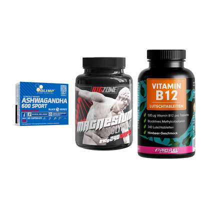 Stress & Balance: Olimp Ashwagand + Big Zone + ProFuel Vitamin – alle enthaltenen Artikel