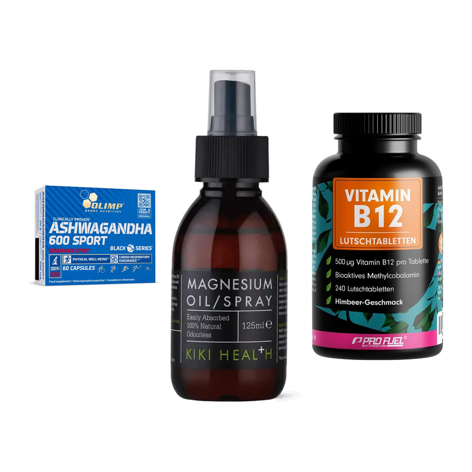 Stress & Balance: Olimp Ashwagand + KIKI Health + ProFuel Vitamin – alle enthaltenen Artikel