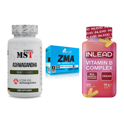 Stress & Balance: MST Ashwagandha + Olimp ZMA + INLEAD Vitamin – alle enthaltenen Artikel