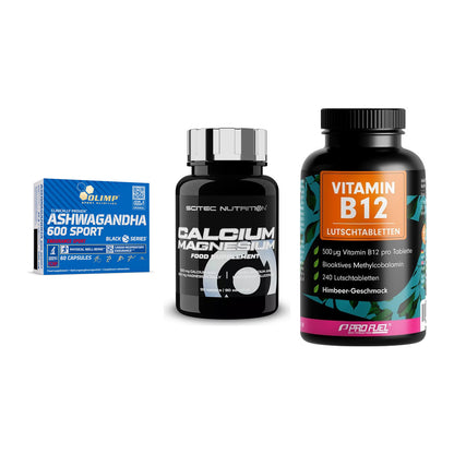 Stress & Balance: Olimp Ashwagand + Scitec Calcium + ProFuel Vitamin – alle enthaltenen Artikel