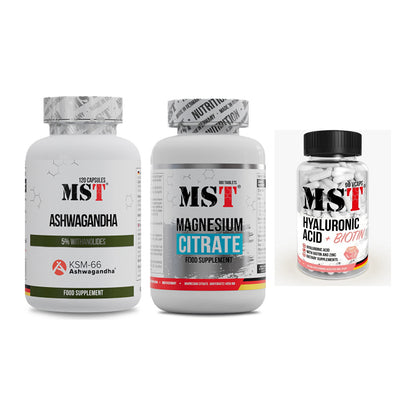 Stress & Balance: MST Ashwagandha + MST Magnesium + MST Hyaluronic – alle enthaltenen Artikel