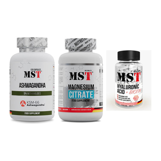 Stress & Balance: MST Ashwagandha + MST Magnesium + MST Hyaluronic – alle enthaltenen Artikel