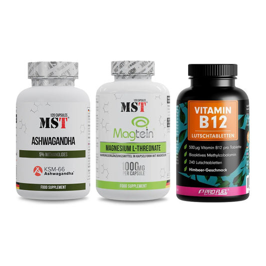 Stress & Balance: MST Ashwagandha + MST Magnesium + ProFuel Vitamin – alle enthaltenen Artikel
