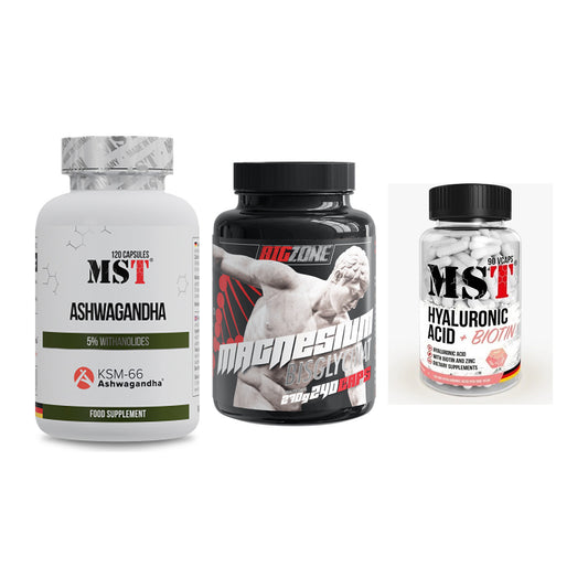 Stress & Balance: MST Ashwagandha + Big Zone + MST Hyaluronic – alle enthaltenen Artikel