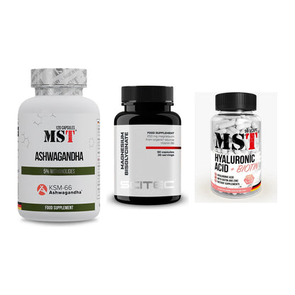 Stress & Balance: MST Ashwagandha + Scitec Magnesiu + MST Hyaluronic – alle enthaltenen Artikel