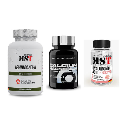 Stress & Balance: MST Ashwagandha + Scitec Calcium + MST Hyaluronic – alle enthaltenen Artikel