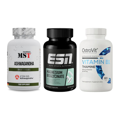 Stress & Balance: MST Ashwagandha + ESN Magnesium + Ostrovit – alle enthaltenen Artikel