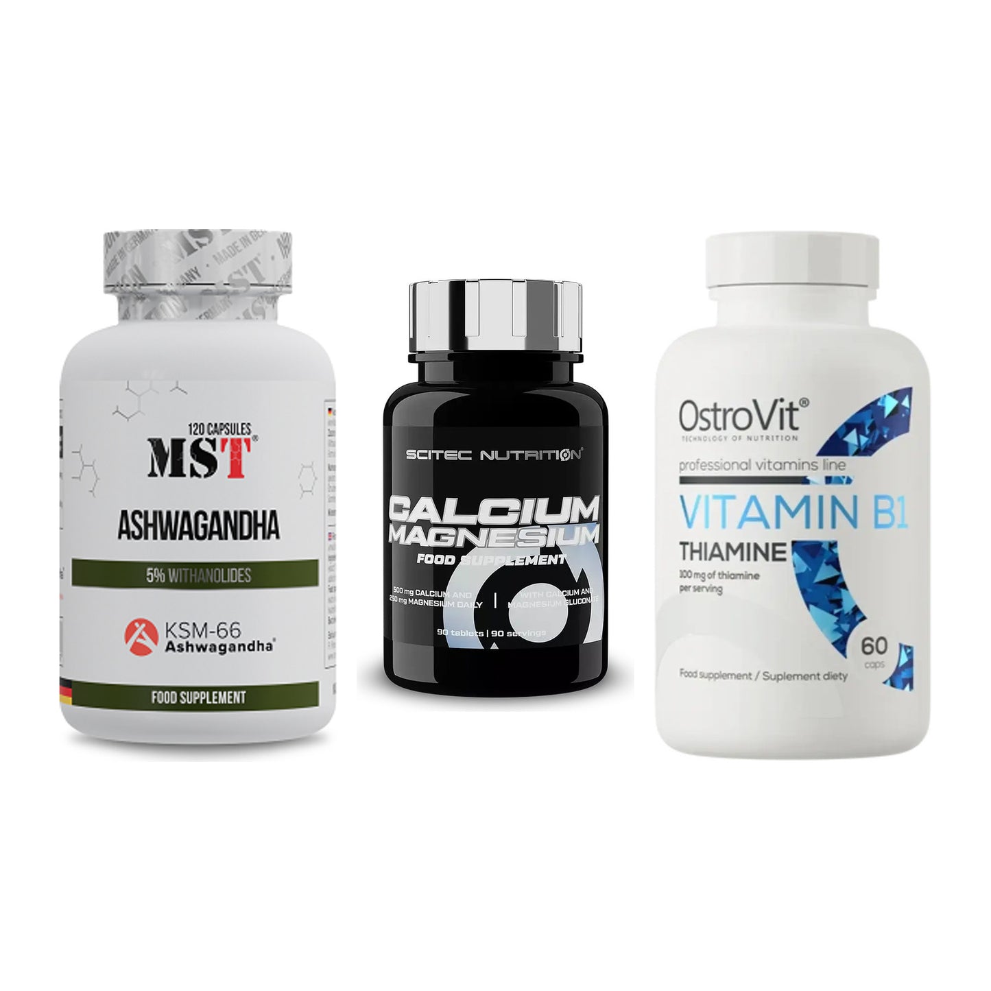 Stress & Balance: MST Ashwagandha + Scitec Calcium + Ostrovit – alle enthaltenen Artikel