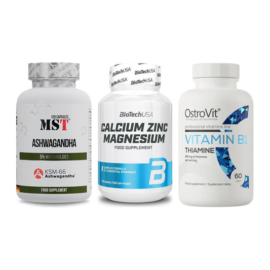 Stress & Balance: MST Ashwagandha + BioTech Calcium + Ostrovit – alle enthaltenen Artikel