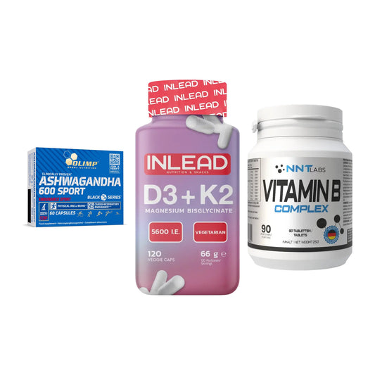 Stress & Balance: Olimp Ashwagand + INLEAD Vitamin + NNT Vitamin B – alle enthaltenen Artikel