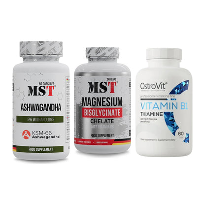 Stress & Balance: MST Ashwagandha + MST Magnesium + Ostrovit – alle enthaltenen Artikel