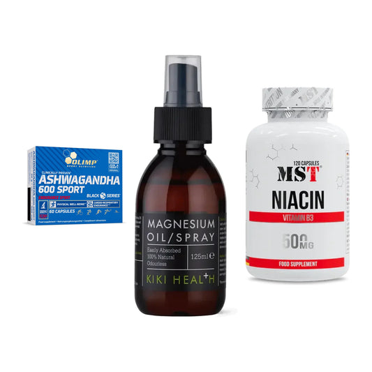 Stress & Balance: Olimp Ashwagand + KIKI Health + MST Niacin – alle enthaltenen Artikel