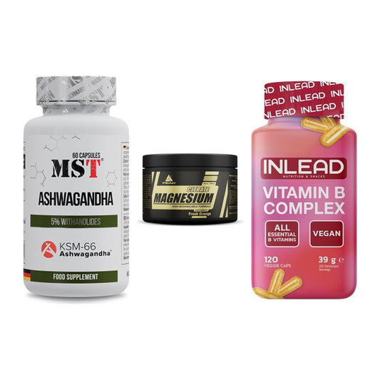 Stress & Balance: MST Ashwagandha + Peak Magnesium + INLEAD Vitamin – alle enthaltenen Artikel