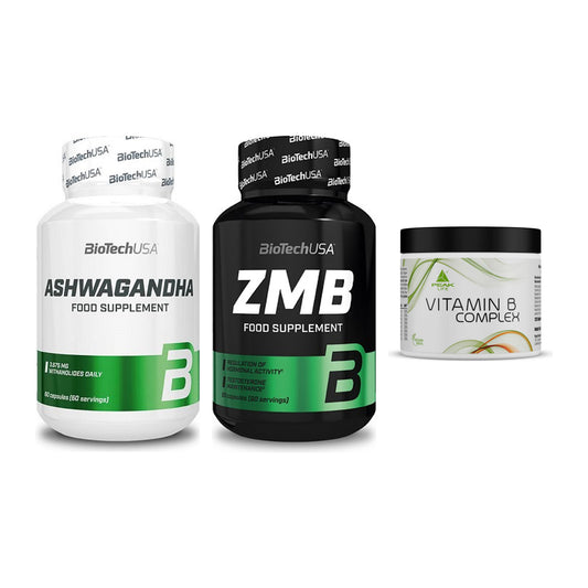 Stress & Balance: BioTech Ashwaga + BioTech ZMB + Peak Vitamin B – alle enthaltenen Artikel