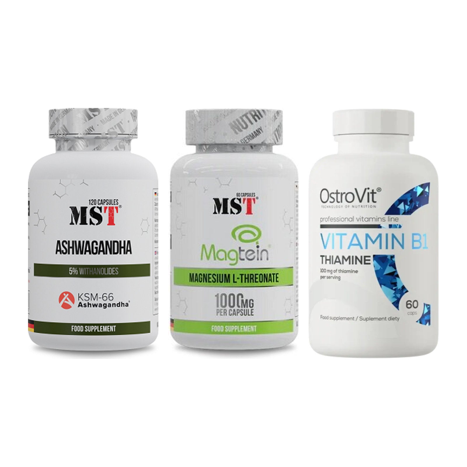Stress & Balance: MST Ashwagandha + MST Magnesium + Ostrovit – alle enthaltenen Artikel