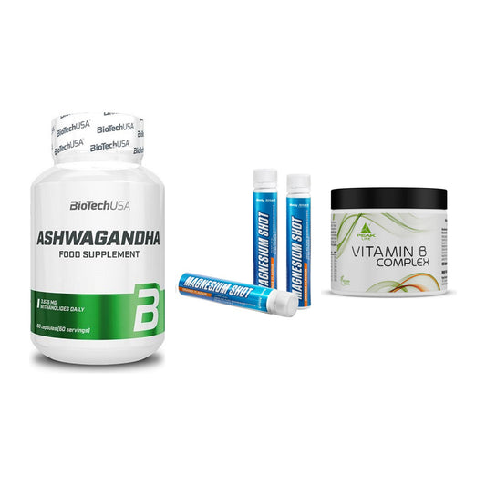 Stress & Balance: BioTech Ashwaga + Body Attack + Peak Vitamin B – alle enthaltenen Artikel