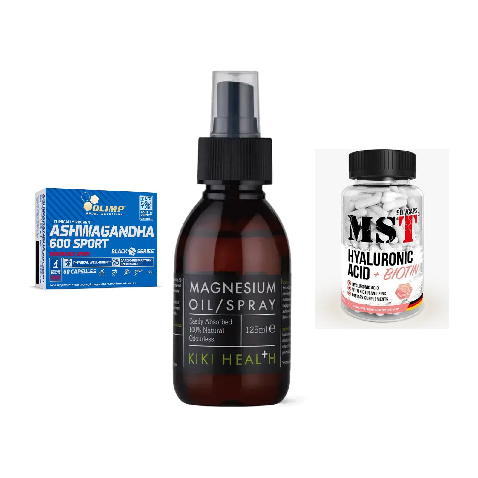 Stress & Balance: Olimp Ashwagand + KIKI Health + MST Hyaluronic – alle enthaltenen Artikel