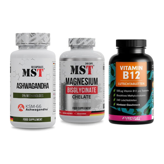 Stress & Balance: MST Ashwagandha + MST Magnesium + ProFuel Vitamin – alle enthaltenen Artikel