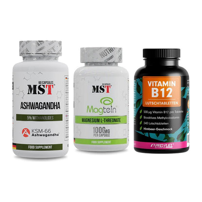 Stress & Balance: MST Ashwagandha + MST Magnesium + ProFuel Vitamin – alle enthaltenen Artikel