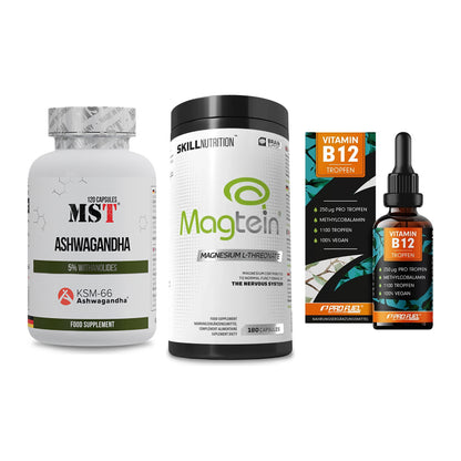 Stress & Balance: MST Ashwagandha + Skill Nutrition + ProFuel Vitamin – alle enthaltenen Artikel