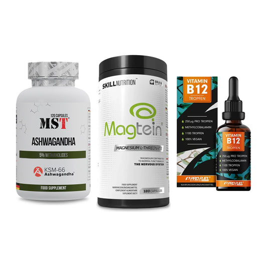 Stress & Balance: MST Ashwagandha + Skill Nutrition + ProFuel Vitamin – alle enthaltenen Artikel