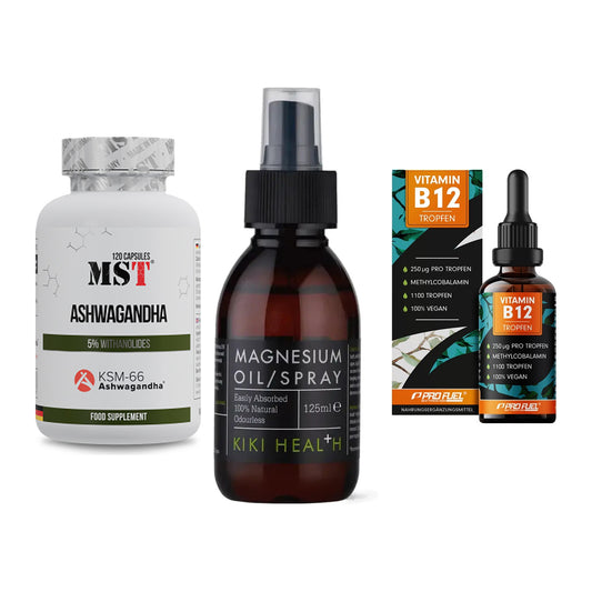 Stress & Balance: MST Ashwagandha + KIKI Health + ProFuel Vitamin – alle enthaltenen Artikel