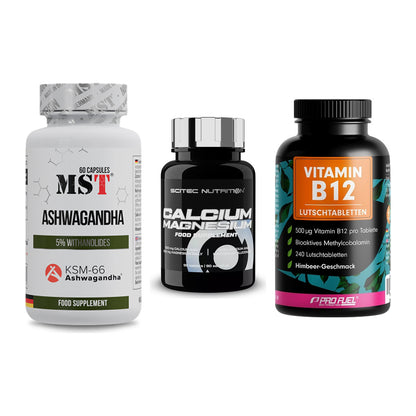 Stress & Balance: MST Ashwagandha + Scitec Calcium + ProFuel Vitamin – alle enthaltenen Artikel