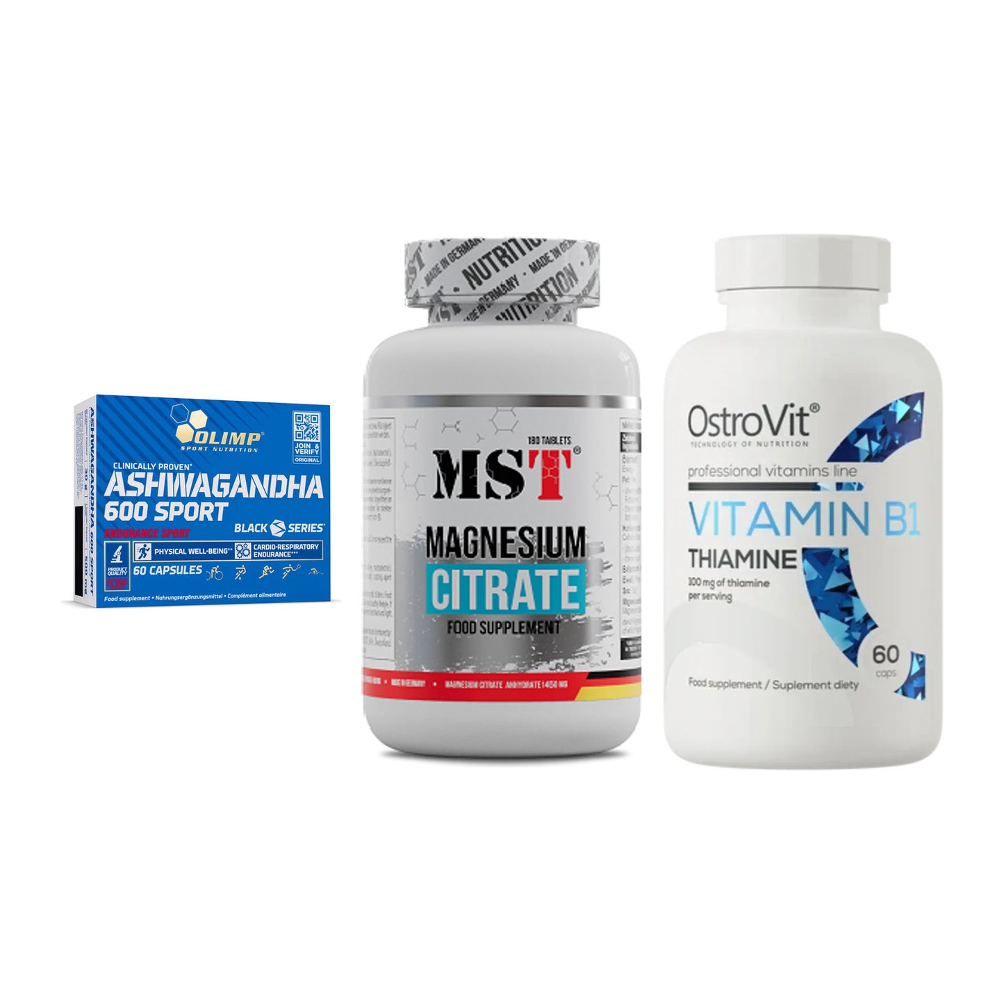 Stress & Balance: Olimp Ashwagand + MST Magnesium + Ostrovit – alle enthaltenen Artikel