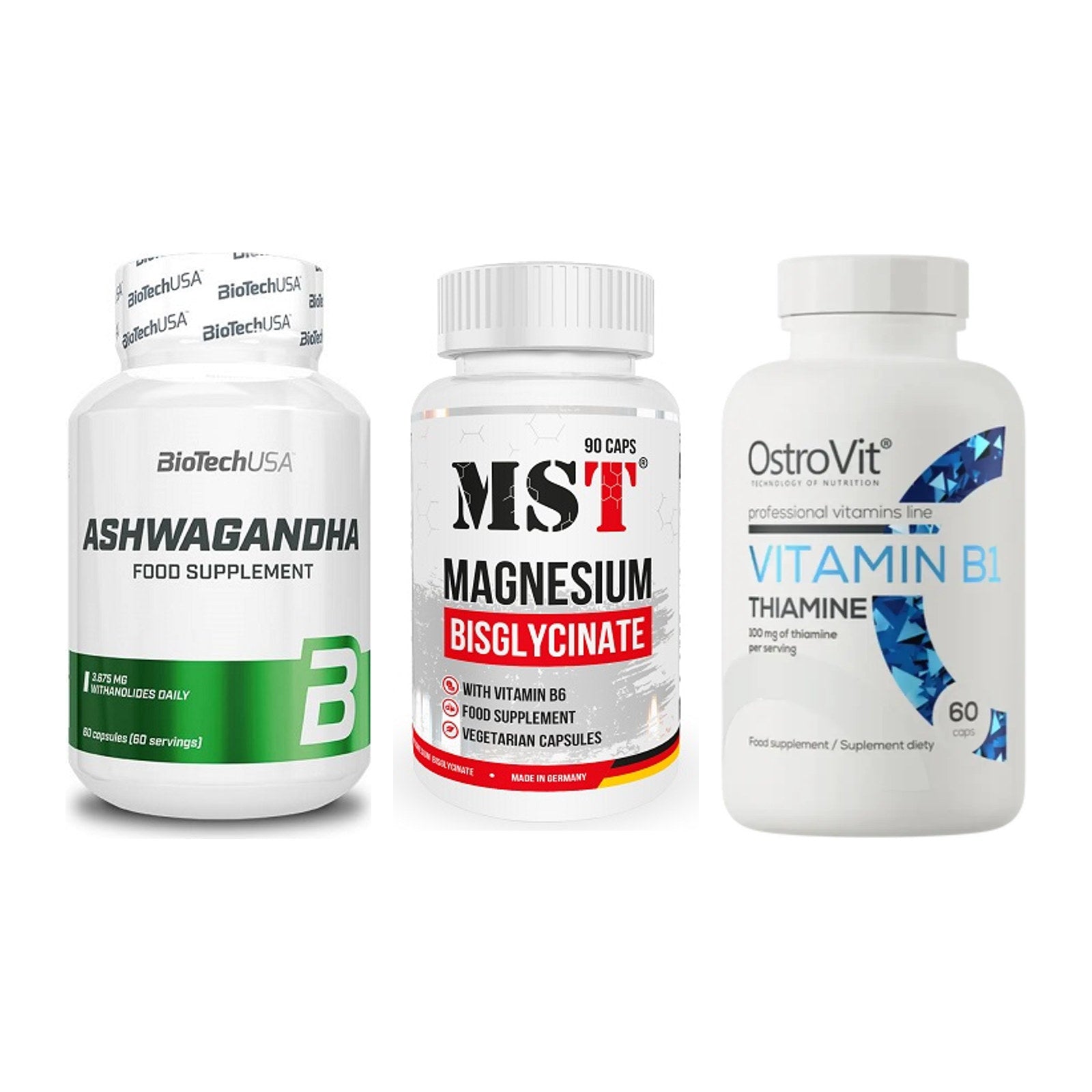 Stress & Balance: BioTech Ashwaga + MST Magnesium + Ostrovit – alle enthaltenen Artikel