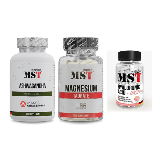 MST Stress & Balance: Ashwagandha + Magnesium + Hyaluronic – alle enthaltenen Artikel