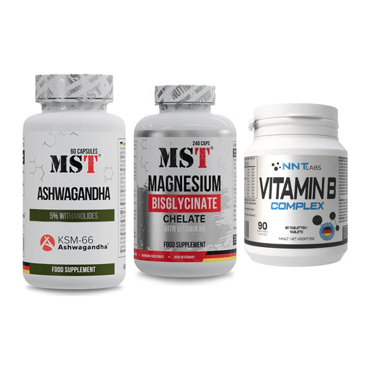 Stress & Balance: MST Ashwagandha + MST Magnesium + NNT Vitamin B – alle enthaltenen Artikel