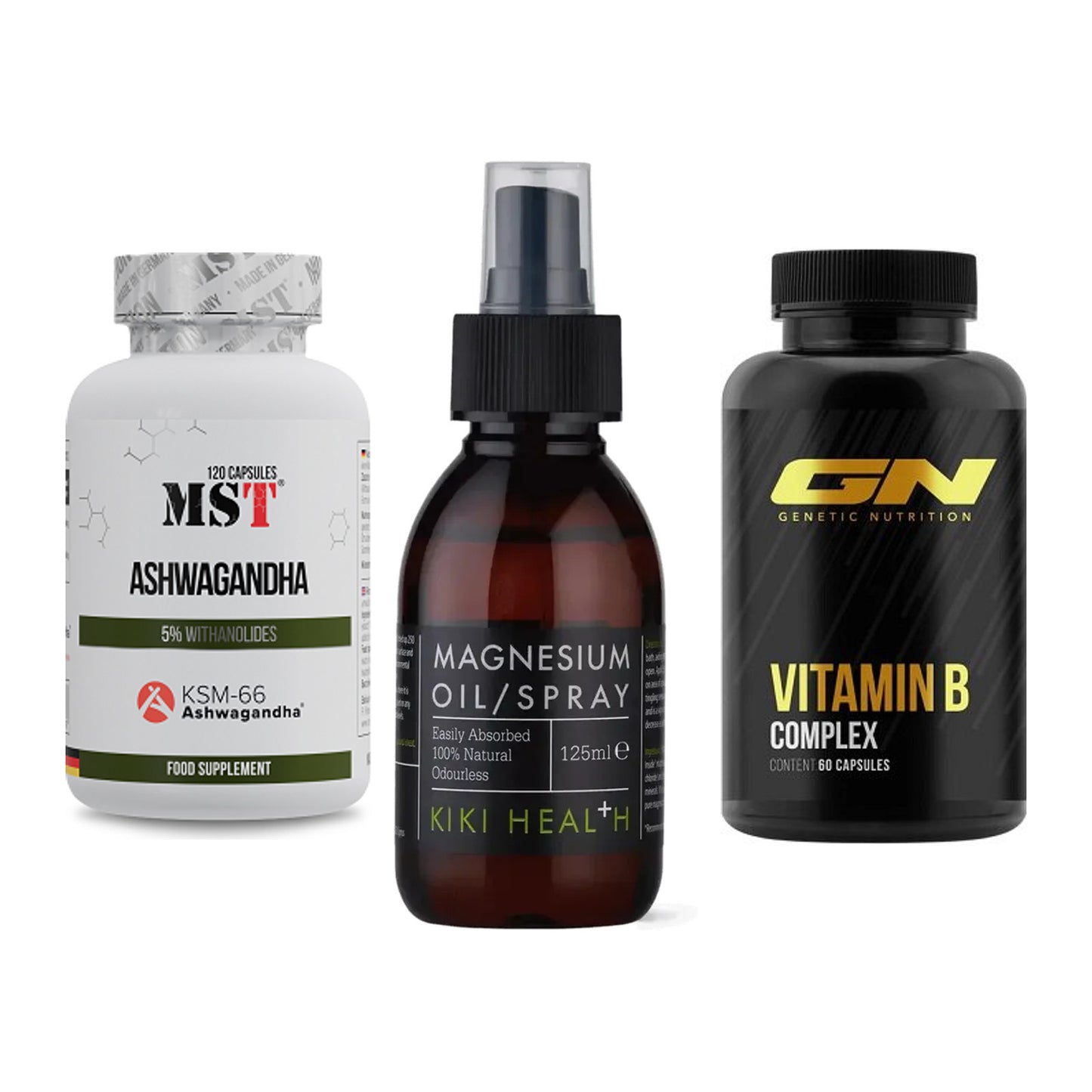 Stress & Balance: MST Ashwagandha + KIKI Health + GN Vitamin – alle enthaltenen Artikel
