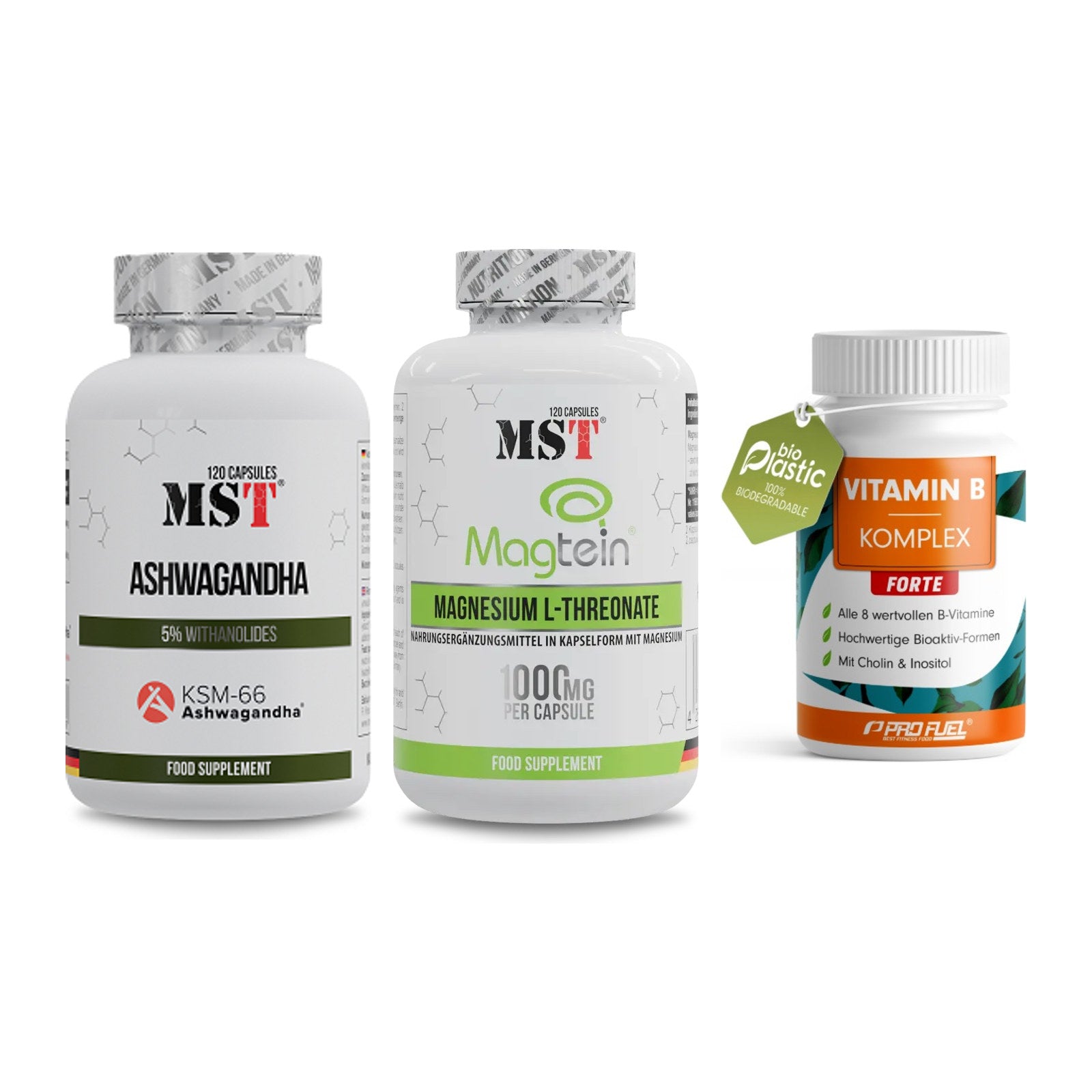 Stress & Balance: MST Ashwagandha + MST Magnesium + ProFuel Vitamin – alle enthaltenen Artikel