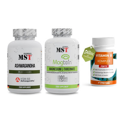 Stress & Balance: MST Ashwagandha + MST Magnesium + ProFuel Vitamin – alle enthaltenen Artikel