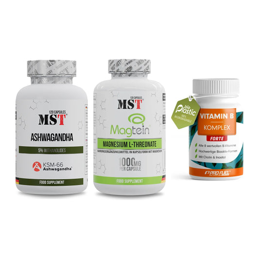 Stress & Balance: MST Ashwagandha + MST Magnesium + ProFuel Vitamin – alle enthaltenen Artikel