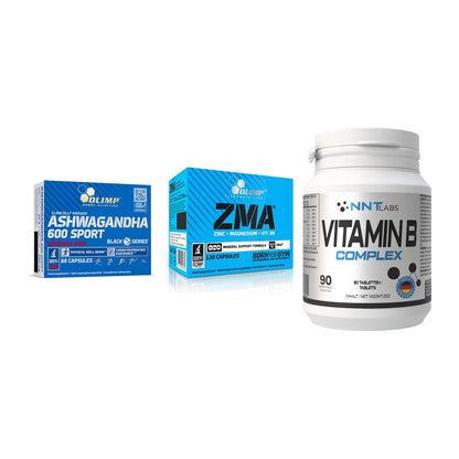 Stress & Balance: Olimp Ashwagand + Olimp ZMA + NNT Vitamin B – alle enthaltenen Artikel