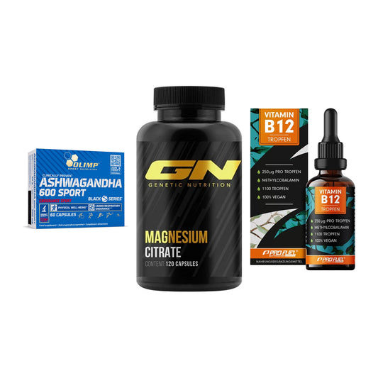 Stress & Balance: Olimp Ashwagand + GN Magnesium + ProFuel Vitamin – alle enthaltenen Artikel