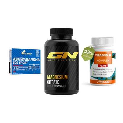 Stress & Balance: Olimp Ashwagand + GN Magnesium + ProFuel Vitamin – alle enthaltenen Artikel