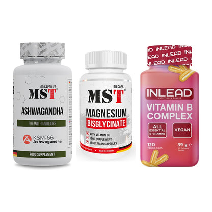 Stress & Balance: MST Ashwagandha + MST Magnesium + INLEAD Vitamin – alle enthaltenen Artikel